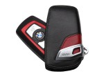 Кожаный футляр для ключа BMW Leather Key Case Sport Line Red