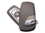 Кожаный футляр для ключа BMW Leather Key Case Modern Line Beige Brown