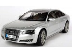 Модель автомобиля Audi A8 L W12, Ice Silver, Scale 1 18