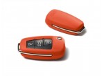 Кожаный футляр для ключа Audi Leather key cover, Begonia red